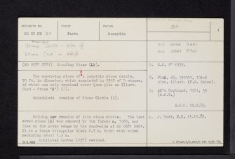 Moneydie, NO02NE 24, Ordnance Survey index card, page number 1, Recto