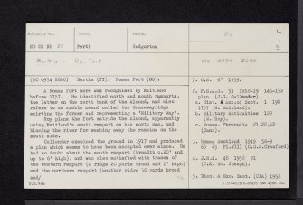 Bertha, NO02NE 25, Ordnance Survey index card, page number 1, Recto