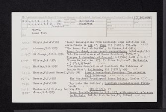 Bertha, NO02NE 25, Ordnance Survey index card, Recto