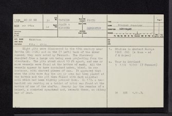 Bertha, NO02NE 31, Ordnance Survey index card, page number 1, Recto