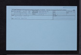Methven Castle, Walled Garden, NO02NW 41, Ordnance Survey index card, Recto