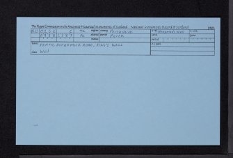 Perth, Burghmuir Road, King's Well, NO02SE 2, Ordnance Survey index card, Recto