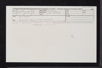 Gellyburn, NO03NE 6, Ordnance Survey index card, Recto