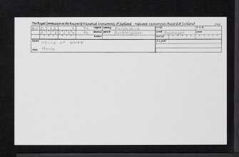 House Of Nairne, NO03SE 4, Ordnance Survey index card, Recto