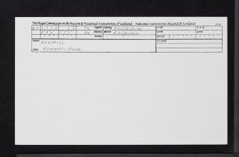 Newmill, NO03SE 12, Ordnance Survey index card, Recto