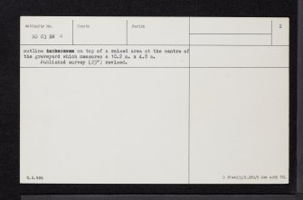 Logiebride Churchyard, NO03SW 4, Ordnance Survey index card, page number 2, Verso