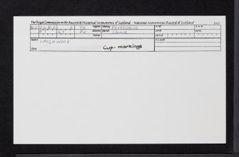 Laighwood, NO04NE 4, Ordnance Survey index card, Recto