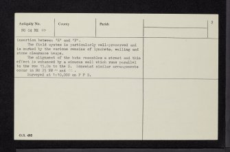 Loch Benachally, NO04NE 10, Ordnance Survey index card, page number 2, Verso