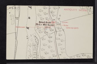 Rotmell Castle, NO04NW 1, Ordnance Survey index card, Recto
