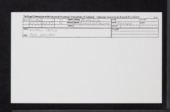 Rotmell Castle, NO04NW 1, Ordnance Survey index card, Recto