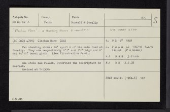 Dowally, NO04NW 2, Ordnance Survey index card, Recto