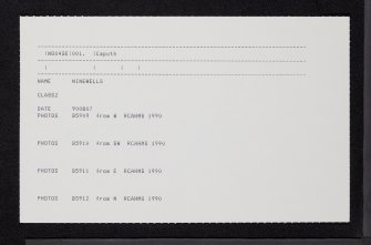 Ninewells, NO04SE 1, Ordnance Survey index card, Recto