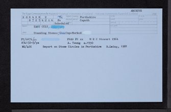 East Cult, NO04SE 2, Ordnance Survey index card, Recto