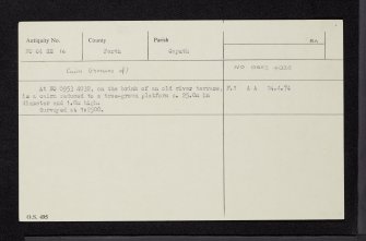 Caputh, NO04SE 16, Ordnance Survey index card, Recto