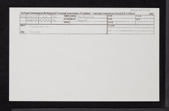 Mossgiel, Clunie Free Church Schoolroom And Schoolhouse, NO04SE 25, Ordnance Survey index card, Recto