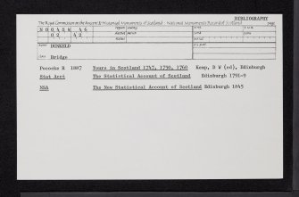 Dunkeld, Old Bridge, NO04SW 46, Ordnance Survey index card, Recto