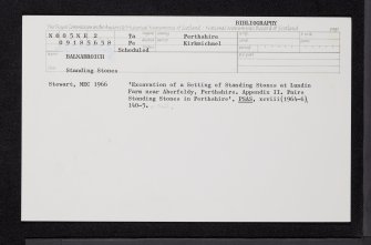 Balnabroich, NO05NE 2, Ordnance Survey index card, Recto