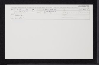 Milton, Limekiln, NO05NE 37, Ordnance Survey index card, Recto