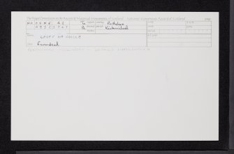 Croft Na Coille, NO05NE 42, Ordnance Survey index card, Recto