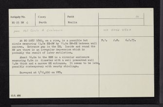 Loch Broom, NO05NW 4, Ordnance Survey index card, Recto