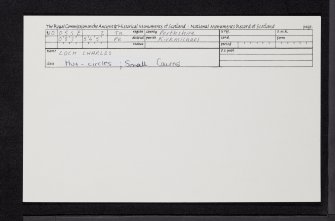 Loch Charles, NO05SE 2, Ordnance Survey index card, Recto