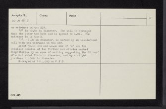 Loch Charles, NO05SE 2, Ordnance Survey index card, page number 2, Verso