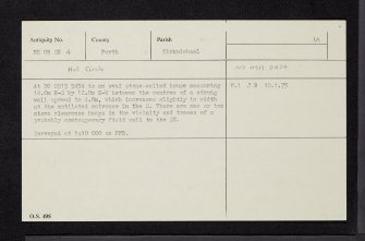 Loch Charles, NO05SE 4, Ordnance Survey index card, Recto