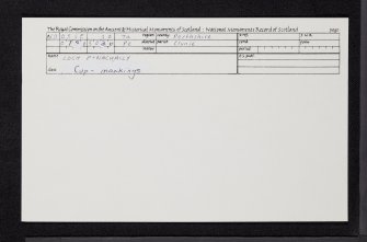 Loch Benachally, NO05SE 10, Ordnance Survey index card, Recto