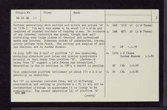 Tulloch Field, Enochdhu, NO06SE 20, Ordnance Survey index card, page number 3, Recto