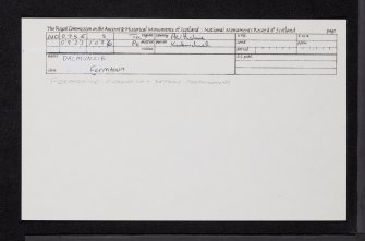 Dalmunzie, NO07SE 8, Ordnance Survey index card, Recto