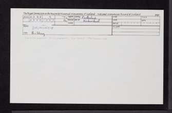 Dalmunzie, NO07SE 9, Ordnance Survey index card, Recto