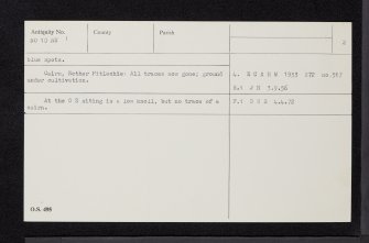 Nether Pitlochrie, NO10NE 1, Ordnance Survey index card, page number 2, Verso