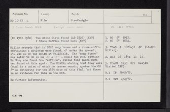 Wellfield House, NO10NE 16, Ordnance Survey index card, Recto