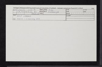 West Lomond Hill, NO10NE 30, Ordnance Survey index card, Recto
