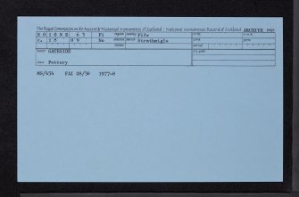 Gateside, NO10NE 63, Ordnance Survey index card, Recto