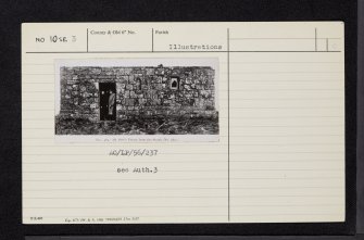 Loch Leven, St Serf's Island, St Serf's Priory Church, NO10SE 3, Ordnance Survey index card, Recto