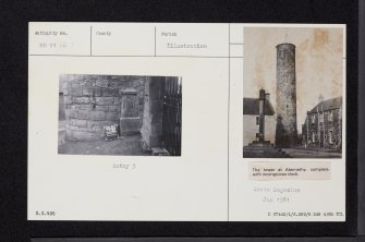 Abernethy Round Tower, NO11NE 1, Ordnance Survey index card, Recto
