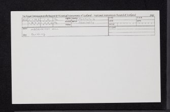 Abernethy Hill, NO11NE 15, Ordnance Survey index card, Recto