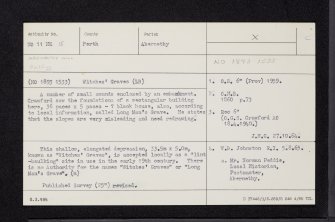 Abernethy Hill, NO11NE 15, Ordnance Survey index card, Recto