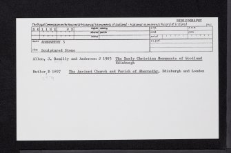 Abernethy, NO11NE 82, Ordnance Survey index card, Recto