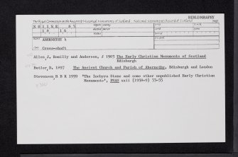 Abernethy, NO11NE 83, Ordnance Survey index card, Recto