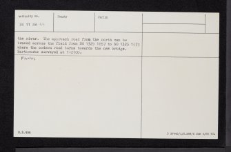 Bridge Of Earn, NO11NW 14, Ordnance Survey index card, Verso
