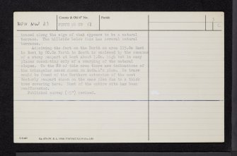 Carnac, Moredun, NO11NW 23, Ordnance Survey index card, page number 3, Recto