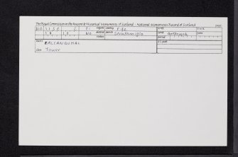 Balcanquhal, NO11SE 2, Ordnance Survey index card, Recto