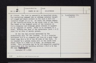 Law Hill, Arnbathie, NO12NE 2, Ordnance Survey index card, page number 2, Recto