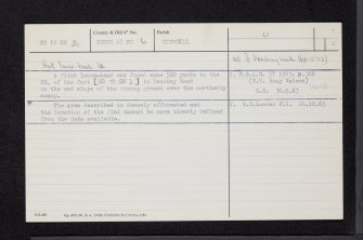 Deuchny Wood, NO12SE 2, Ordnance Survey index card, Recto