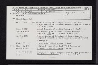 St Madoes Churchyard, Cross-Slab, NO12SE 15, Ordnance Survey index card, Recto