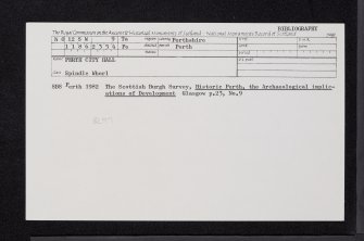 Perth, City Hall, NO12SW 9, Ordnance Survey index card, Recto