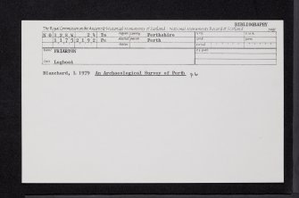 Friarton, NO12SW 24, Ordnance Survey index card, Recto