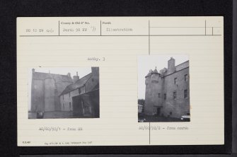 Perth, Needless Road, Pitheavlis Castle, NO12SW 46, Ordnance Survey index card, Recto